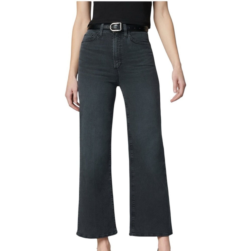 JOE'S Jeans The Mia High Rise Wide Leg Ankle Black Cat Jean Size 32